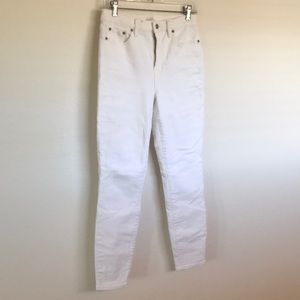 J. Crew white stretch high rise skinny jeans